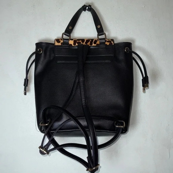 DUNE LONDON GENUINE CALF HAIR SAFFIANO LEATHER CHEETAH LEOPARD BACKPACK DUNE LONDON GENUINE CALF HAIR SAFFIANO LEATHER CHEETAH  main image 2